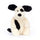 Jellycat Bashful Rufferty Black & Cream Puppy Original