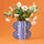 Wrap Butterfly Vase Large Blue ceramic designer vase