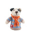 ChunkiChilli Spot Dog Knitted Finger Puppet Orange Scarf