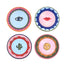 Set Of 4 Icon Coasters - White Background