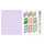 A sheet of colorful isometric stickers featuring various ladder designs and small step strips on a white background, with a large lavender-colored space on the left side of the sticker sheet.
