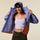 Cotopaxi Women's Rayu Rain Jacket - Aster & Grapefruit