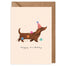 Dachshund Party Hat Birthday Card