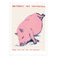 David Shrigley Pig A5 Postcard Print