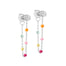 ENAMEL Copenhagen Rainbow Lola Earrings Silver