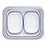 Falcon Enamelware 5 Piece Bake Set - White with Blue rim