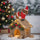 Felt So Good Christmas Buddy the Festive Dog Hanging Decoration