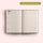 Open planner showing a weekly view with notes on a beige background