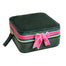 Lisa Angel Green & Pink Velvet Bow Jewellery Case
