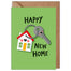 Happy New Home House Keys Card