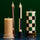 HAY Tube Concrete Candle Holder - Midnight Blue