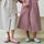 HAY Stripe Waffle Slippers Cool Pink + Dusty Blue