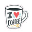 Big Sticker I Love Coffee