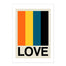 East End Prints Retro Stripe Love A3 Print