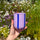 MAEGEN Atina Glass Tumbler - Navy & Lilac