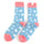 Miss Sparrow Thick Winter Socks Paw Prints Light Blue