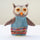 ChunkiChilli Owl Blue Vest Knitted Hand Puppet