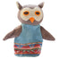 ChunkiChilli Owl Blue Vest Knitted Hand Puppet