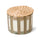 Paddywax Al Fresco Striped Candle - Cotton & Teak