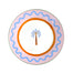 Palm Tree Dinner Plate - White Background