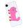 Greeting Life Puffy Toy Sticker - Pink Cat Red Socks