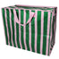 Rex London Striped Jumbo Storage Bag - Green & Pink