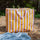 Rex London Striped Jumbo Storage Bag - Pink & Orange