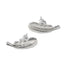 Silver Stud Earrings - Feather
