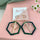Aloe 24k Gold Plated Green Triple Charm Hoops