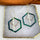 Aloe 24k Gold Plated Green Triple Charm Hoops