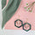 Aloe 24k Gold Plated Green Triple Charm Hoops