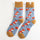 Miss Sparrow Thick Winter Socks Foxes Powder Blue