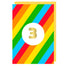 Age 3 Brights Birthday Card
