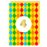 Age 4 Brights Birthday Card