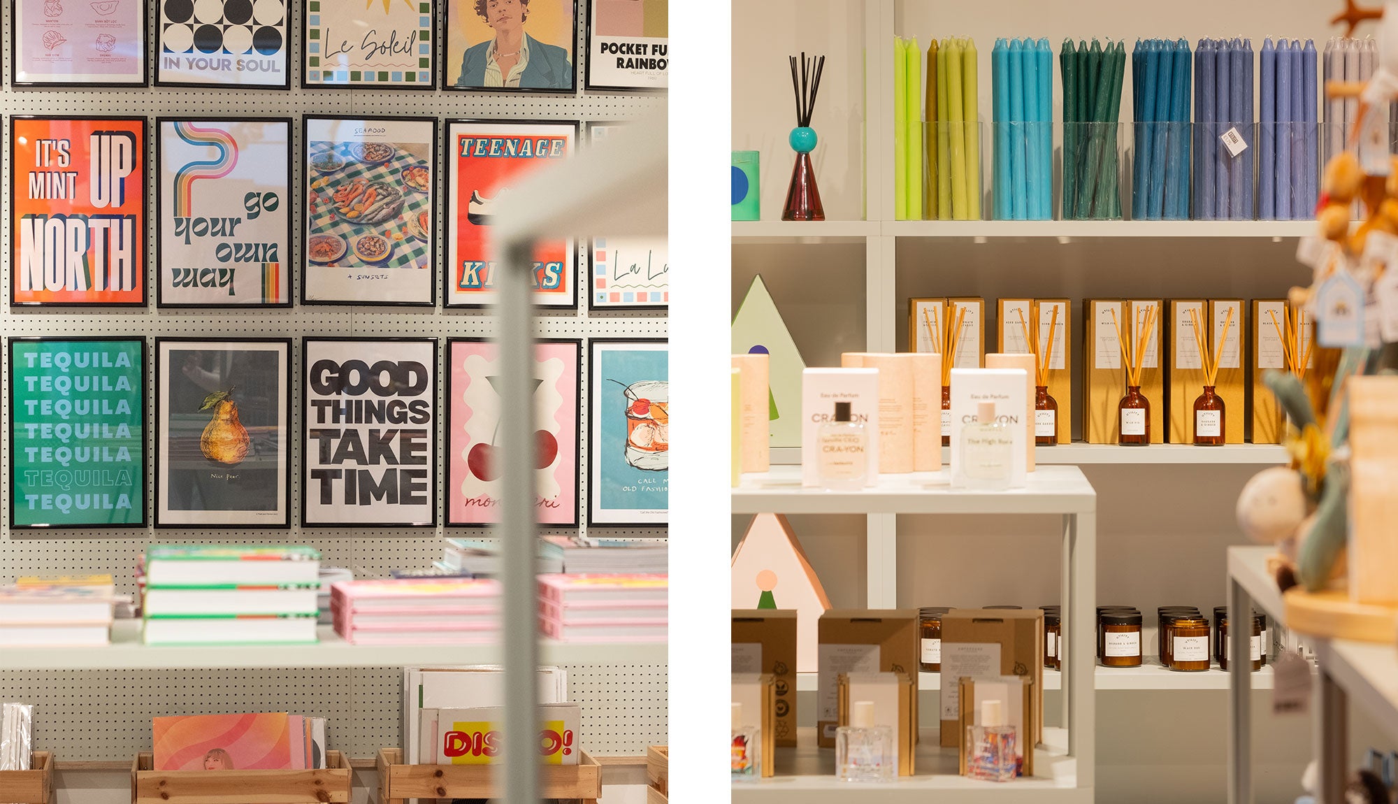 Inside Utility Gift Store the home of thoguhtful gifting. Wall art & candles