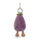 Jellycat Vivacious Aubergine Bag Charm back