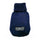 A navy blue knit hand warmer featuring a black 'PEANUTS' logo patch on the front, set against a plain white background.