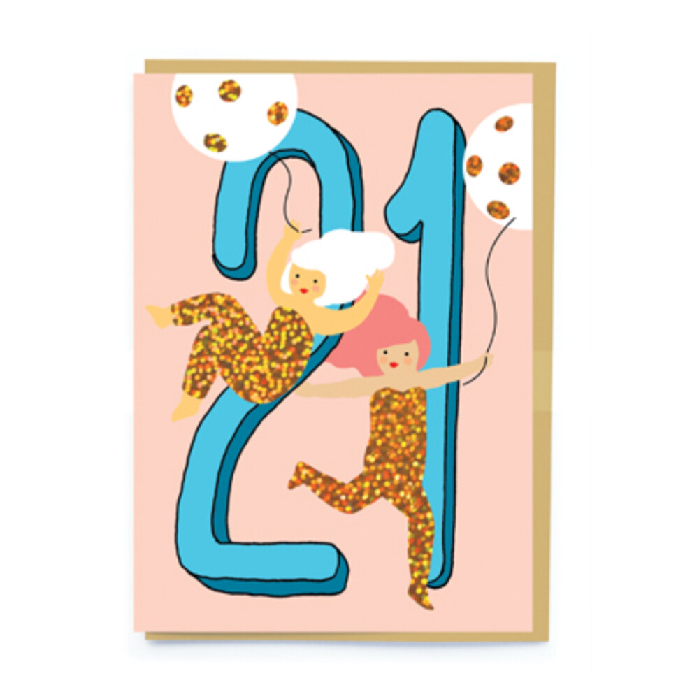 21st Birthday Card - Adult Birthday Cards - Milestone - Female Cards - Utility Gift - Utility Cards - Blank Message Card