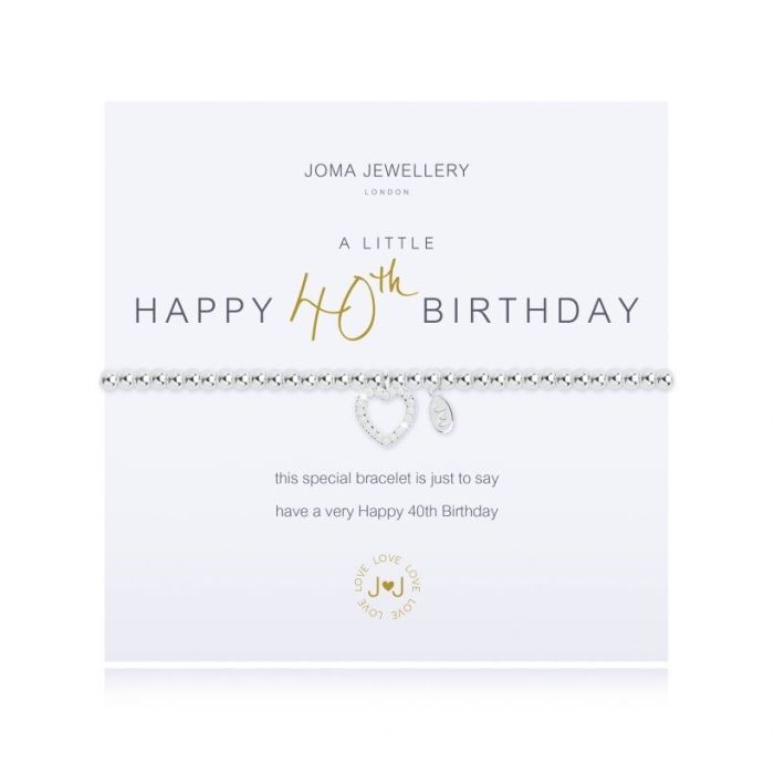 Joma Jewellery A Little Happy 40th Birthday Bracelet