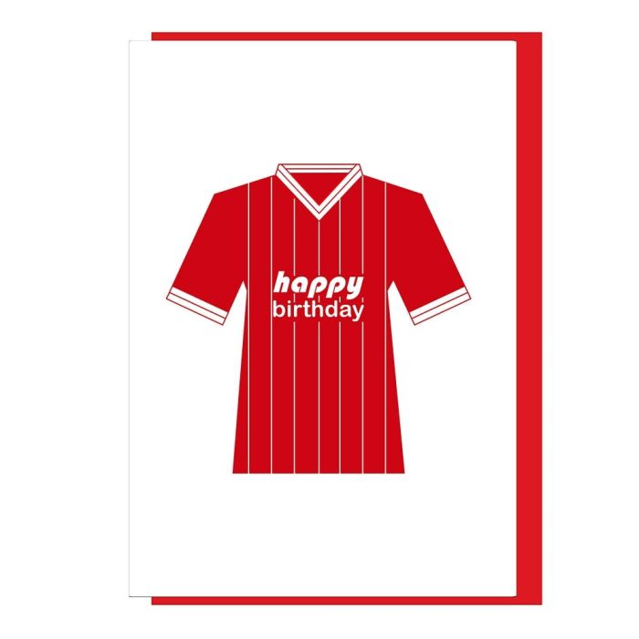 Happy Birthday Red 80s Shirt Card