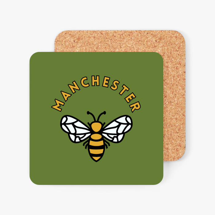 Manchester Bee Coaster - Green