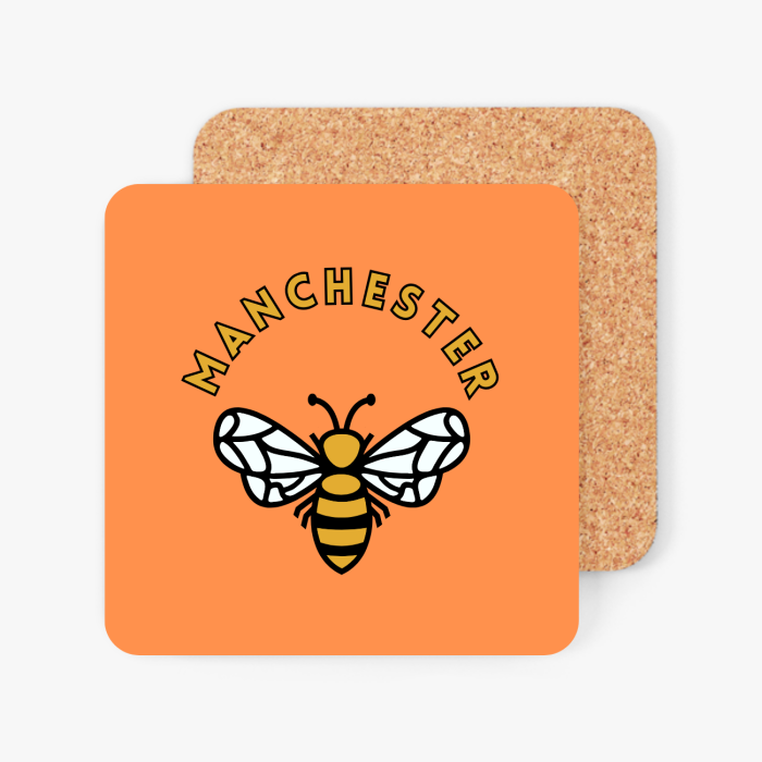 Manchester Bee Coaster - Orange