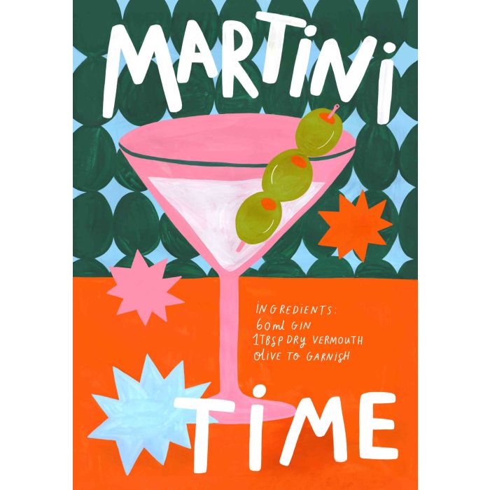 Utility, A5 Print, Martini Time