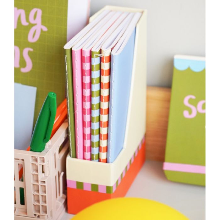 Set of 6 A6 Notebooks & Holder