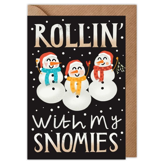 Rollin With My Snowmies Christmas Card