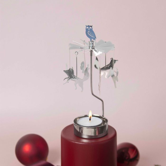 Pluto Design Forest Animals Rotary Candle Holder