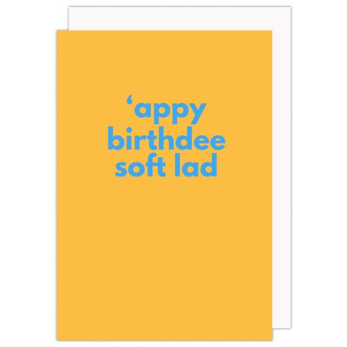 Appy Birthdee Soft Lad Card