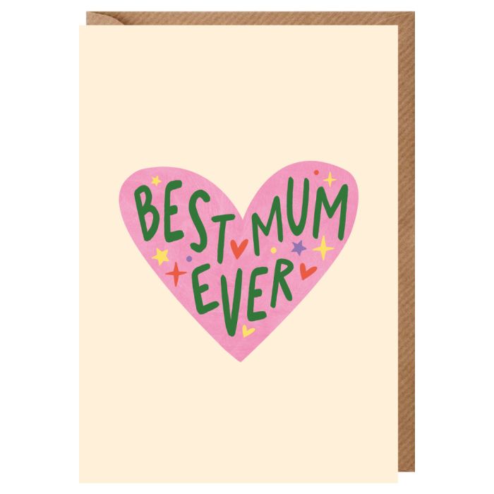 Best Mum Ever Heart Mother's Day Card