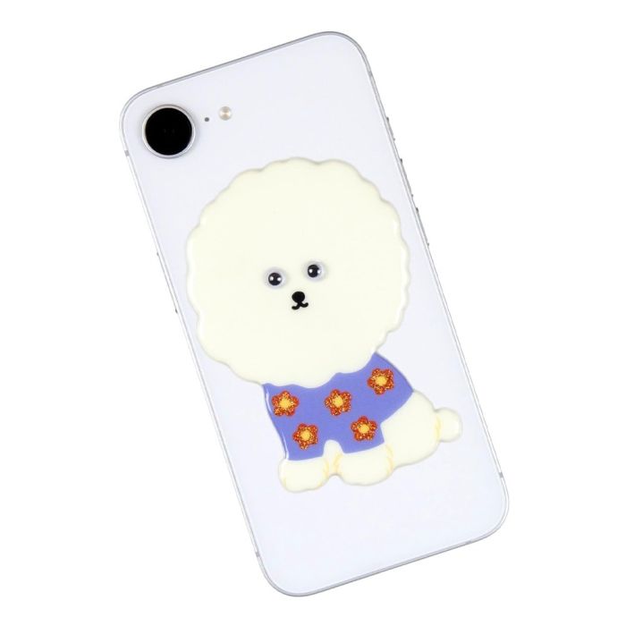 Greeting Life Puffy Toy Sticker - Bichon Frise