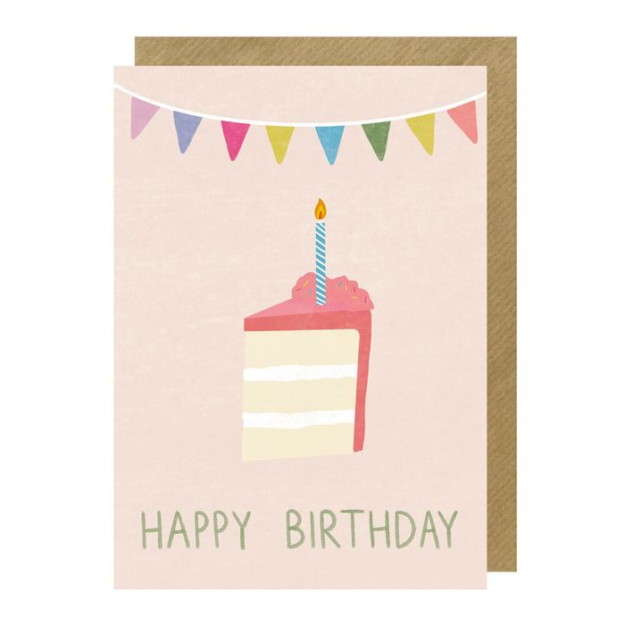Pink Birthday Cake Card